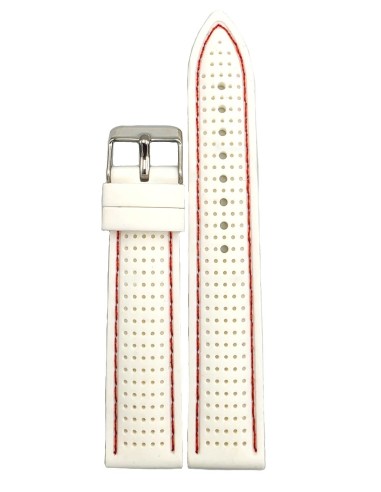 Silicon Strap white-red 20mm KC3