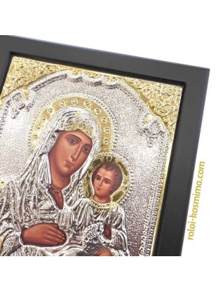 Ασημένια Εικόνα Παναγία Ιεροσολυμίτισα 19x24cm 2