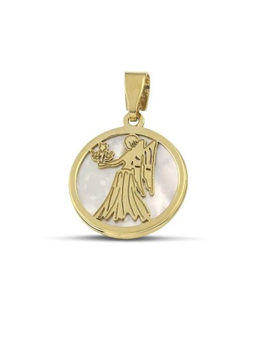 Zodiac Gold K9 Virgo with mother of pearl