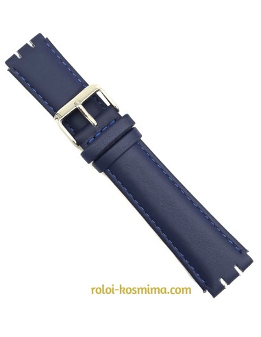 Λουράκι Swatch Δερμάτινο 22mm μπλε TZEVELION
