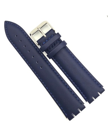 Λουράκι Swatch Δερμάτινο 22mm μπλε TZEVELION