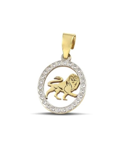 Zodiac Gold K9 Leon with zircons