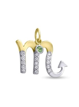 Zodiac Sign 9K Gold Scorpio with Birthstone