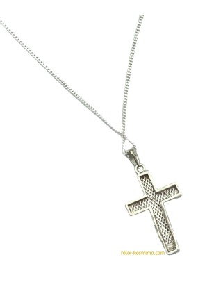 Necklace Cross Silver 925 Unisex twin side 2
