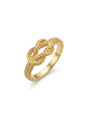 Ring gold K14 Hercules Knot