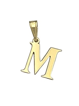 Monogram Gold K14 letter M