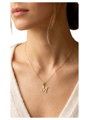 Monogram Gold K14 letter M 2