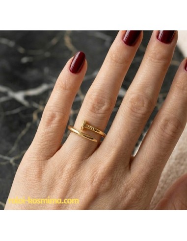 Δαχτυλίδι Χρυσό 14Κ καρφί τύπου Cartier