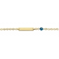 Child name Bracelet Gold Κ9 with murano eye