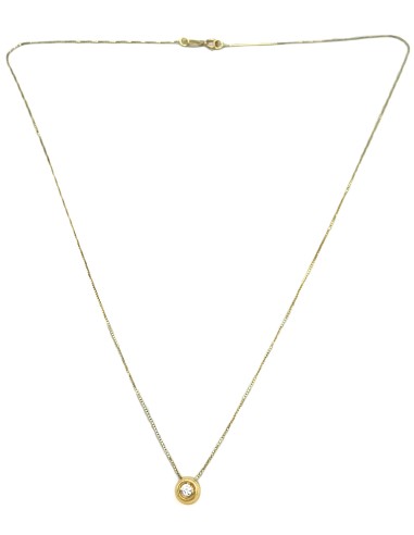 Necklace Gold K14 one stone