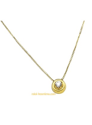 Necklace Gold K14 one stone 2