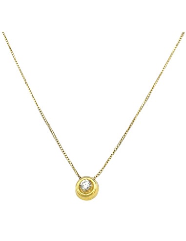 Necklace Gold K14 one stone
