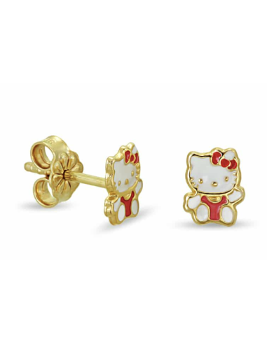 Earrings children Gold K9 Hello Kitty