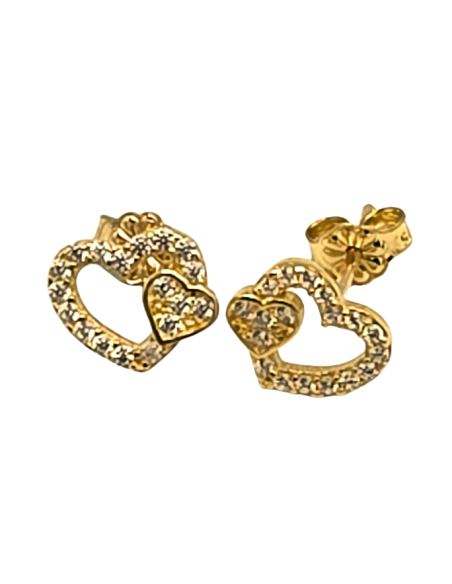 Earrings gold 9K Hearts