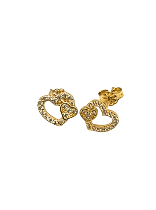 Earrings gold 9K Hearts