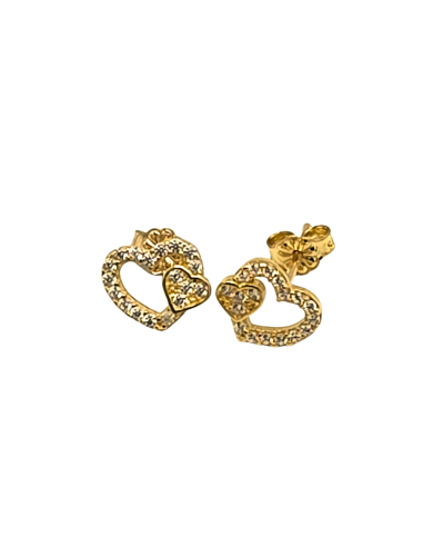 Earrings gold 9K Hearts