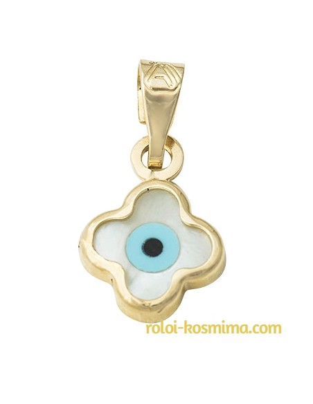 Necklace Gold K9 Eye mother of pearl