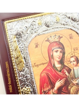 Ασημένια Εικόνα Παναγία Γοργουπήκοος 19x24cm 2