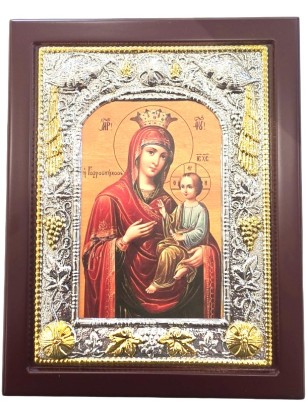 Ασημένια Εικόνα Παναγία Γοργουπήκοος 19x24cm