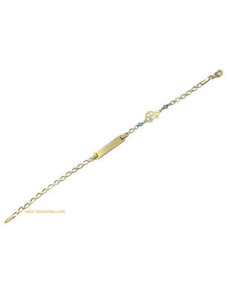 Child name Bracelet Gold 9K 'Car'
