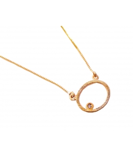 Necklace Gold K14 'Circle'