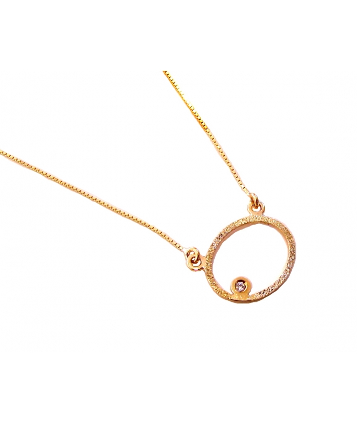 Necklace Gold K14 'Circle'