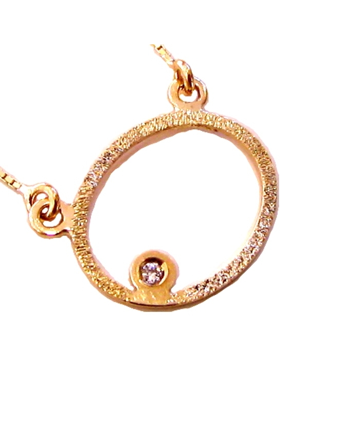 Necklace Gold K14 'Circle'
