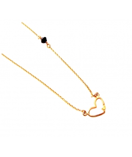 Necklace Gold K14 'Heart'