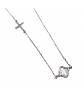 Necklace whitegold K14 'Van Cleef'