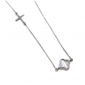 Necklace whitegold K14 'Van Cleef'