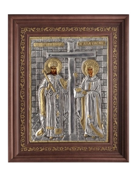 Silver icon 'Constantine-Helen' 