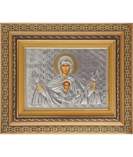 Silver Icon Carved 'Virgin Mary' 