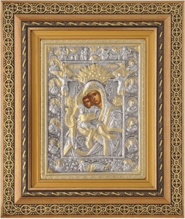 Siver Icon Carved 'Axion Esti' 