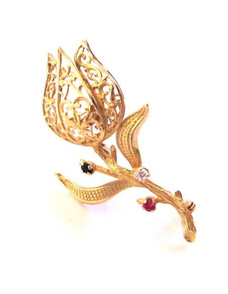 Lapel Pins Gold ''Flower''