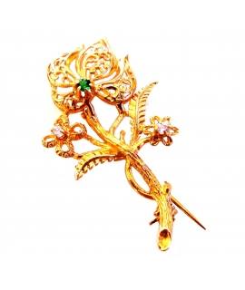 Lapel Pin Gold ''Flower''