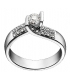 Engagement Ring K18 with Diamonds 0,28ct