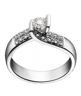 ΜΟΝΟΠΕΤΡΟ ΔΑΚΤΥΛΙΔΙ Κ18 ΜΕ ΔΙΑΜΑΝΤΙΑ 0,28ct