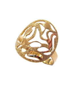 Fancy Gold Ring K14 with satin details. 2