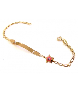 Child name Bracelet Gold 'Star'