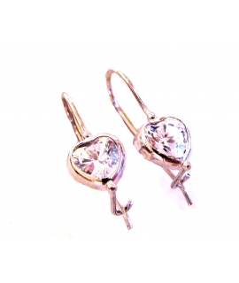 Earrings children Whitegold 'Hearts'
