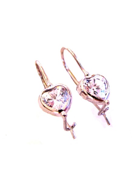 Earrings children Whitegold 'Hearts'