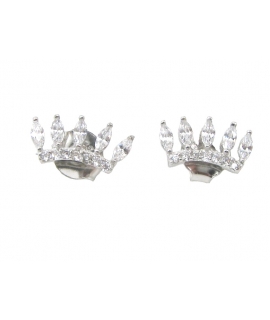 Earrings Silver 'Crown'