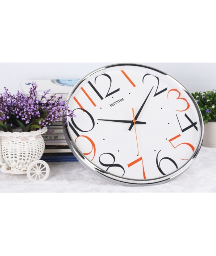 WALL CLOCK RHYTHM SILVER