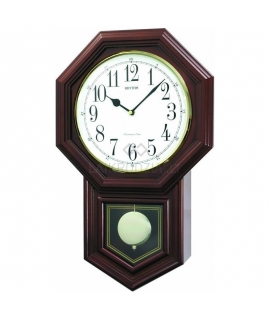 Pendulum Clock RHYTHM Quartz wooden 