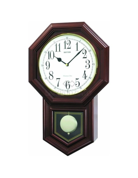 Pendulum Clock RHYTHM Quartz wooden 
