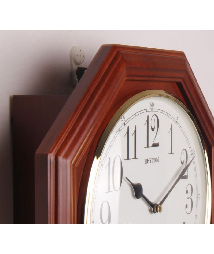 Pendulum Clock RHYTHM Quartz wooden 
