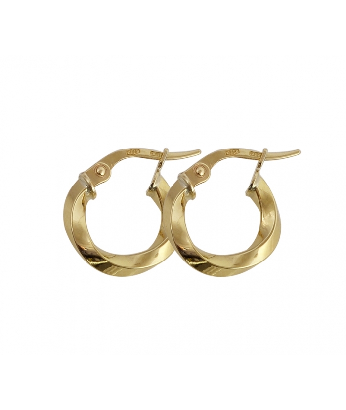 Earrings hoop gold K14
