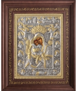 Silver icon 'MARY AksionEsti' glass 