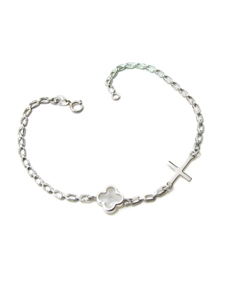 Bracelet Whitegold K14 'Van Cleef & Cross'