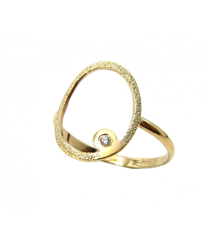 Ring gold K14 'Circle'